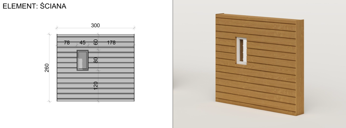 System modułowych drewnianych elementów prefabrykowanych