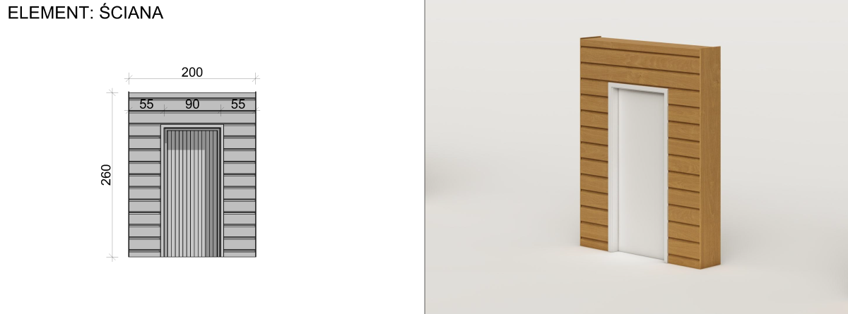 System modułowych drewnianych elementów prefabrykowanych